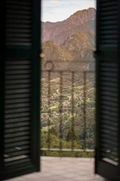 Balcony on a background of mountains 写真素材