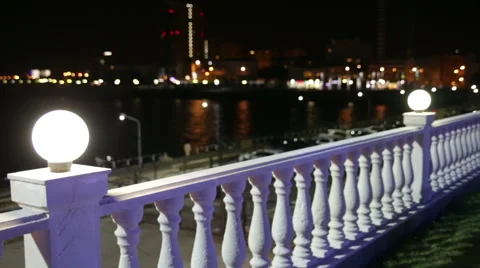 Balcony with a balustrade. Stock Footage 67587489