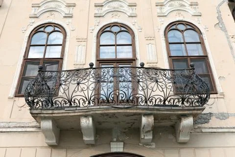 Balcony on a castle Foto stock