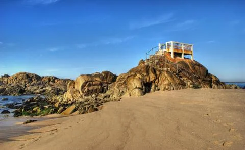 Balcony on a cliff 스톡 사진