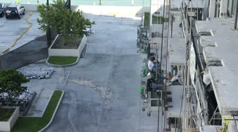 Balcony Construction in Miami Stock Footage 12610277