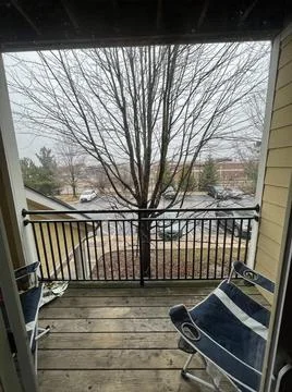 Balcony during Fall Stock Photos