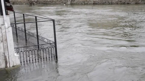 Balcony flood Stock Footage 5162746