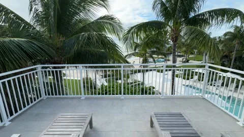 Balcony in Florida Keys Stock Footage 254908771