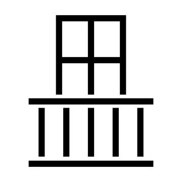 Balcony icon vector for graphic design, logo, website, social media, mobile.. Stock Illustration