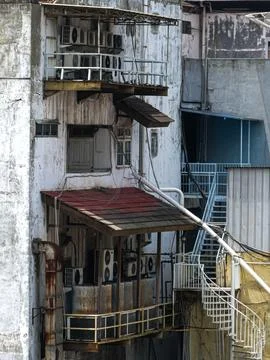 Balcony of an Old Building Stock Photos