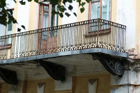 Balcony on the old house Foto stock