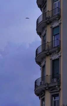 Balcony pattern of a modern apartment. Stockfoto's