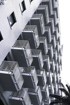 Balcony pattern of a modern apartment. 스톡 사진
