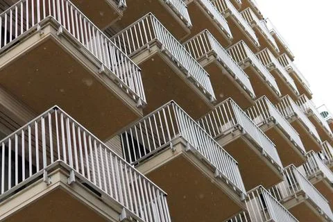 Balcony pattern of a modern apartment. 스톡 사진