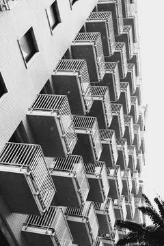 Balcony pattern of a modern apartment. 스톡 사진