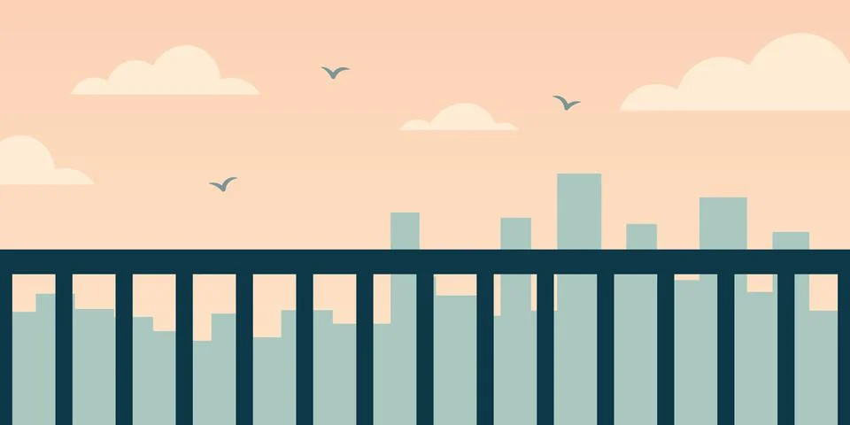 Balcony railing Illustrazione stock