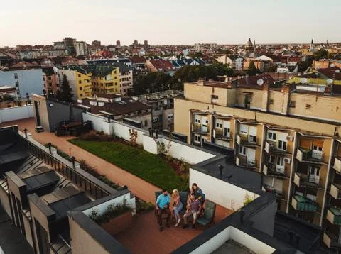 This balcony rocks! Foto stock