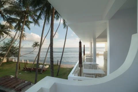 Balcony with sea view Stock Photos