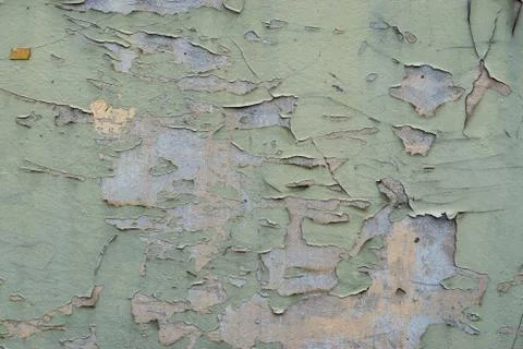 Balcony surface old cement , Peeling wall paint , Wall paint peeling , textur Stock Photos