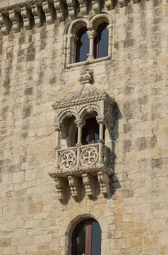 Balcony on tower the belem Stock Photos