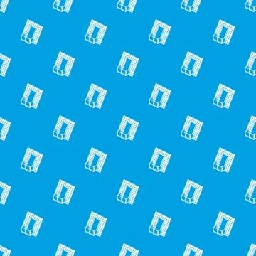 Balcony under roof pattern vector seamless blue イラスト素材