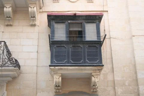 Balcony in Valletta, Malta Stock Photos