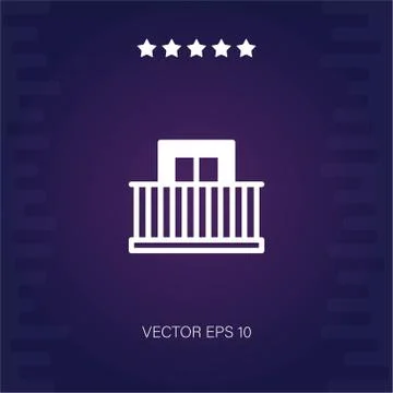 Balcony vector icon Stock Illustration