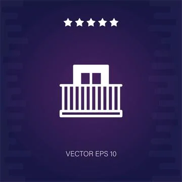 Balcony vector icon Stock Illustration