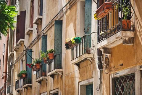 Balcony in Venice Stock Photos