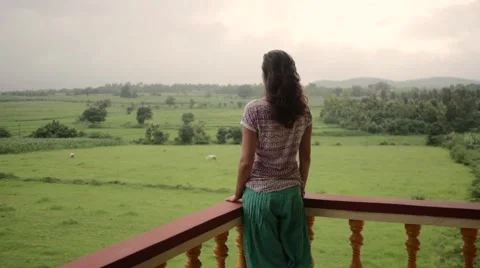 Balcony view at meadow Video stock 60740663