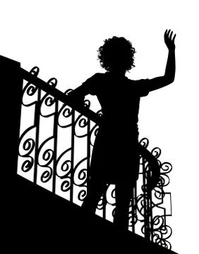 Balcony wave silhouette Stock Illustration