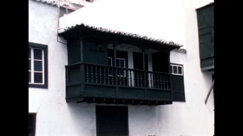 Balcony on White Building Stock Footage 278331878