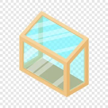 Balcony window frame icon, isometric 3d style Illustrazione stock