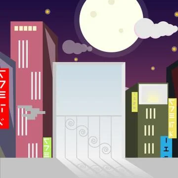 Balcony window. Stock Illustration