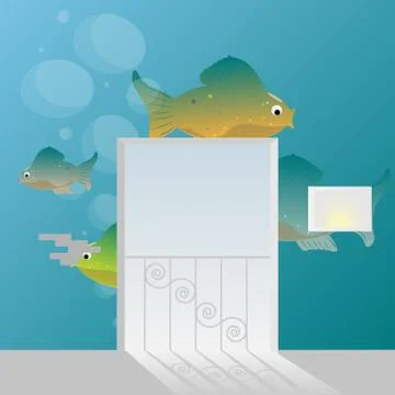 Balcony window. Stock Illustration