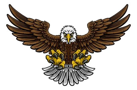 Bald American Eagle Mascot Stock Illustration