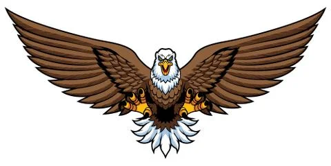 Bald Eagle Attack Mascot Stockillustratie