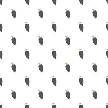 Bald eagle bird seamless cartoon pattern repeating background Stock Illustration