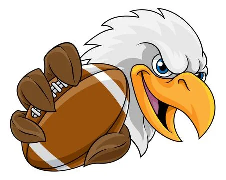 Bald Eagle Falcon Hawk American Football Mascot Stock Illustration