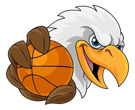 Bald Eagle Falcon Hawk Basketball Sport Mascot Stock Illustration