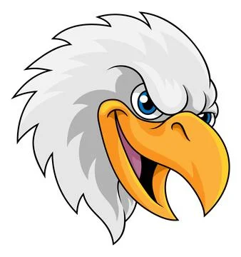 Bald Eagle Falcon Hawk Cartoon Sport Team Mascot Stock Illustration