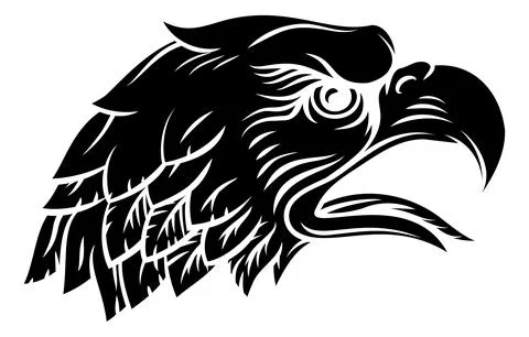 Bald Eagle Falcon Hawk Mascot Profile Bird Head Stock Illustration