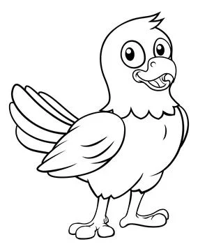 Bald Eagle Hawk Falcon Cartoon Coloring Mascot Stock Illustration