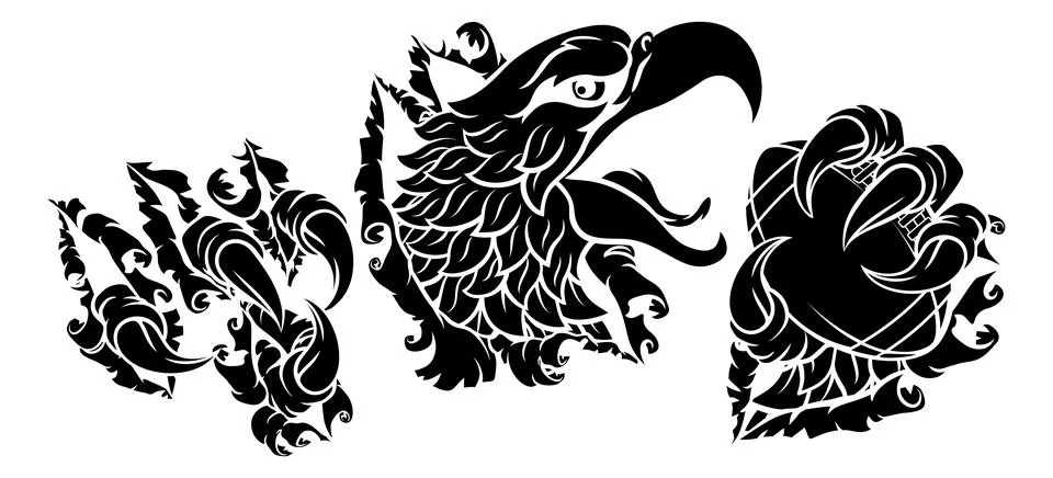 Bald Eagle Hawk Ripping American Football Mascot Stock Illustration