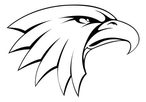 Bald eagle head icon Stock Illustration