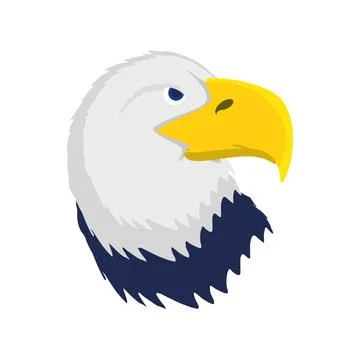 Bald eagle head Stock Illustration