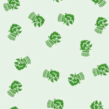 Bald eagle uncle sam hat glyph seamless pattern Stock Illustration