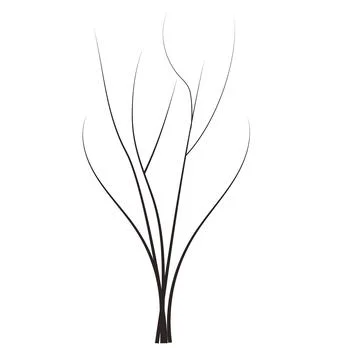 Bald handdraw tree vector illustration element for game design. winter tree Stock Illustration