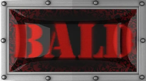 Bald on led Video stock 8665648