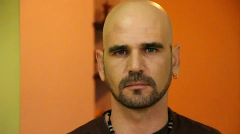 Bald man-frustrated-angry Stock Footage 37372606