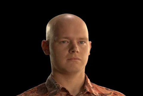 Bald Man Rotating Stock Footage 754199