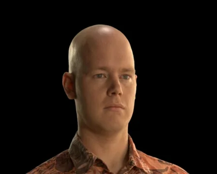 Bald Man Rotating 스톡 동영상 754201