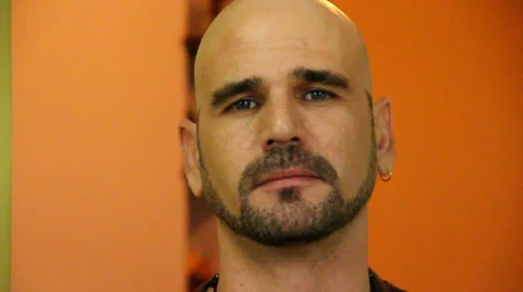 Bald man very sad Stock Footage 37372614