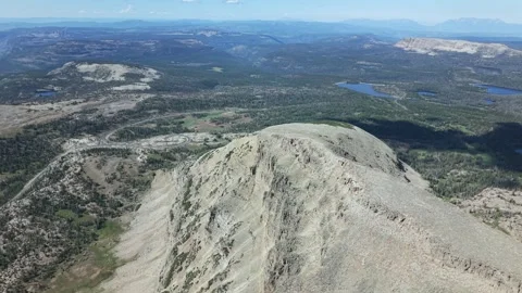 Bald Mountain and Alpine Lakes in Uinta Mountains Utah Stock Footage 340151763